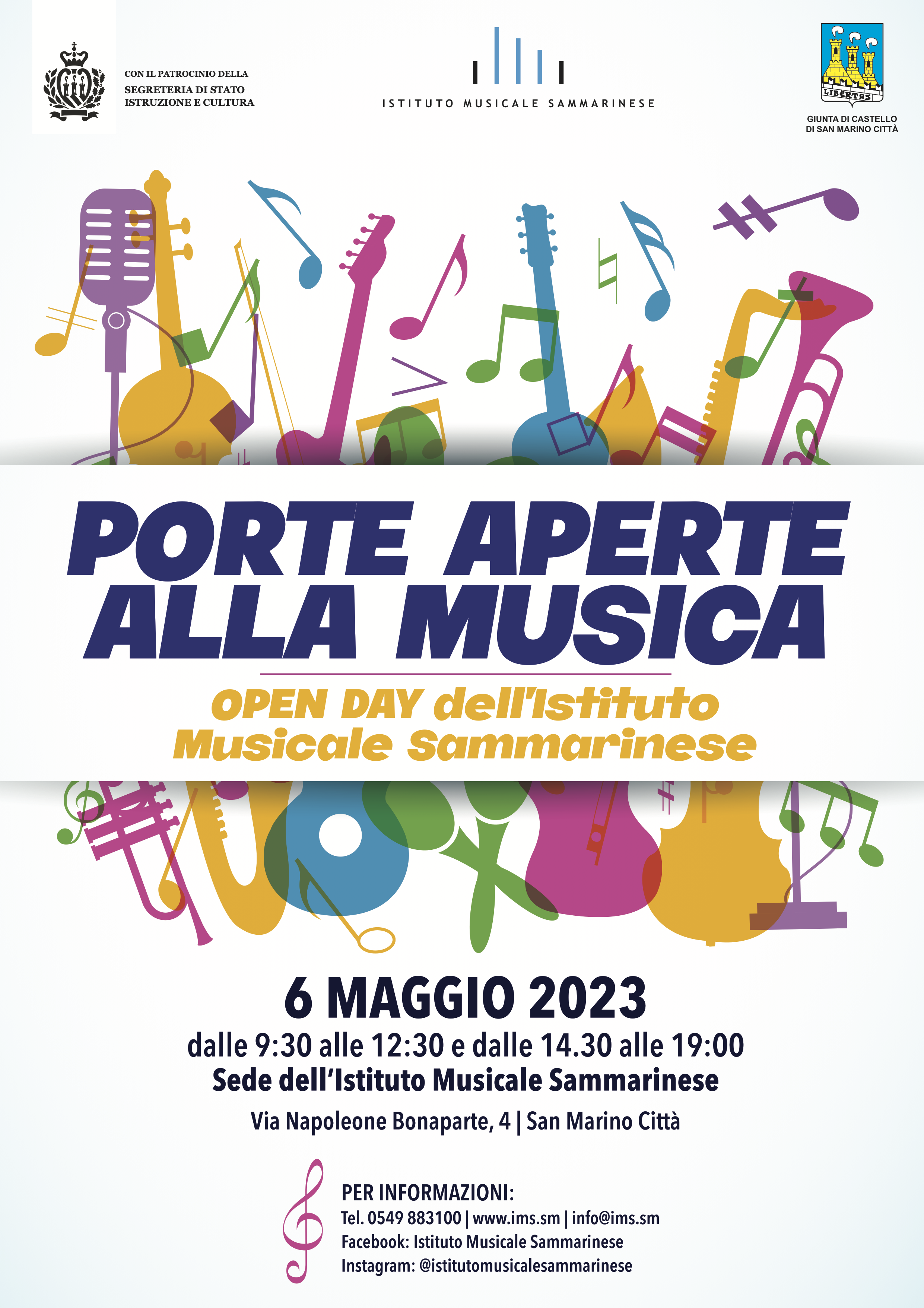 San Marino. Il 6 maggio open day dell’Istituto Musicale