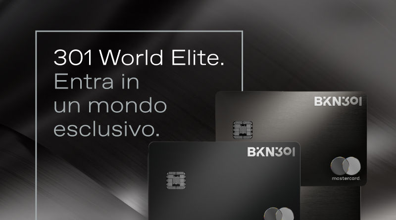 BKN301 lancia 301 World Elite metal, la carta di credito con un mondo esclusivo di vantaggi