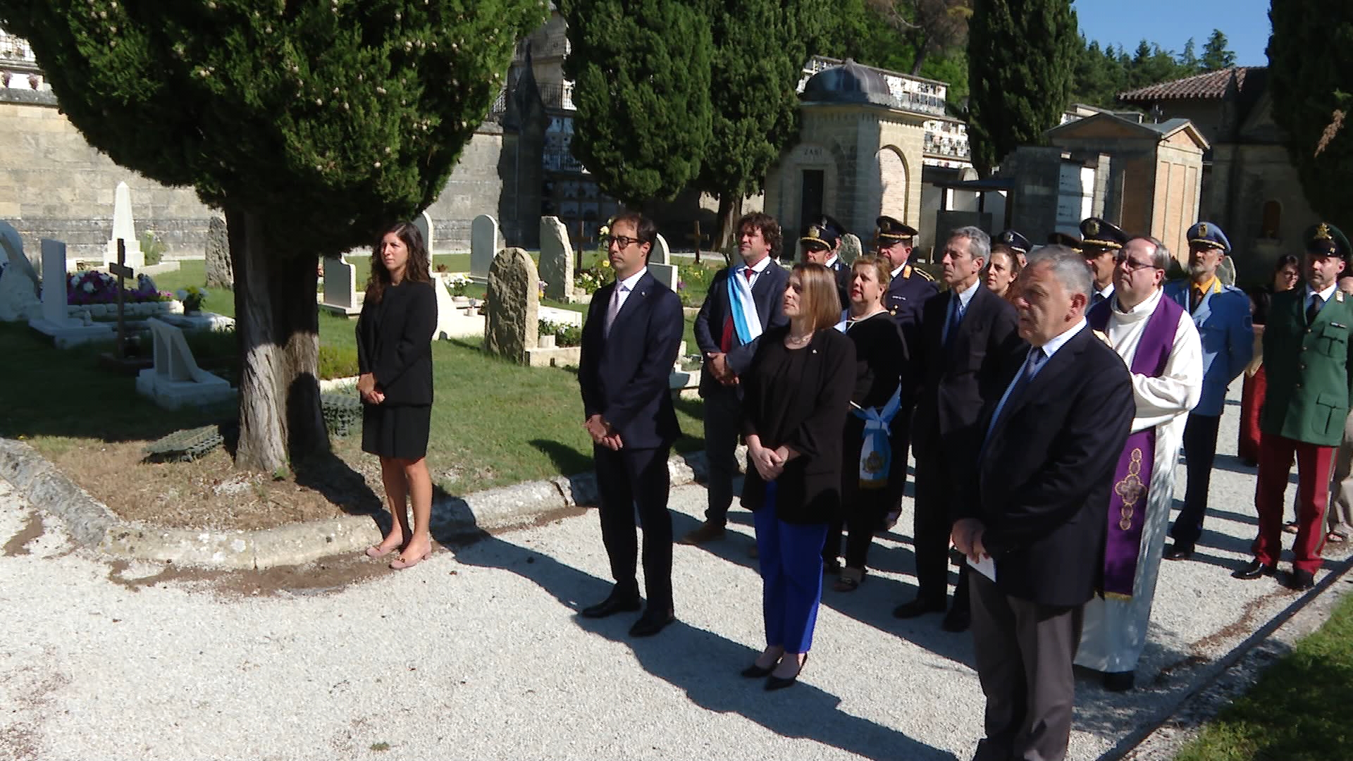 San Marino. Cerimonia di commemorazione dei caduti del bombardamento di Montalbo del 1944