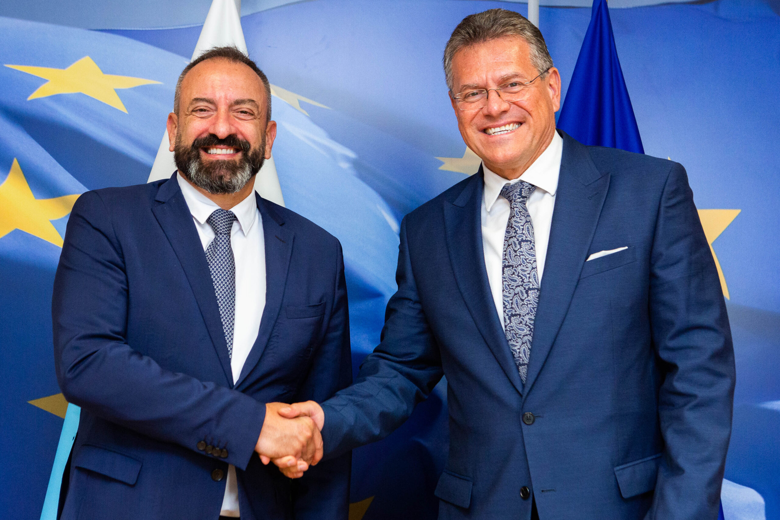 San Marino. Il Segretario di Stato Beccari incontra il vice presidente della Commissione europea a Bruxelles