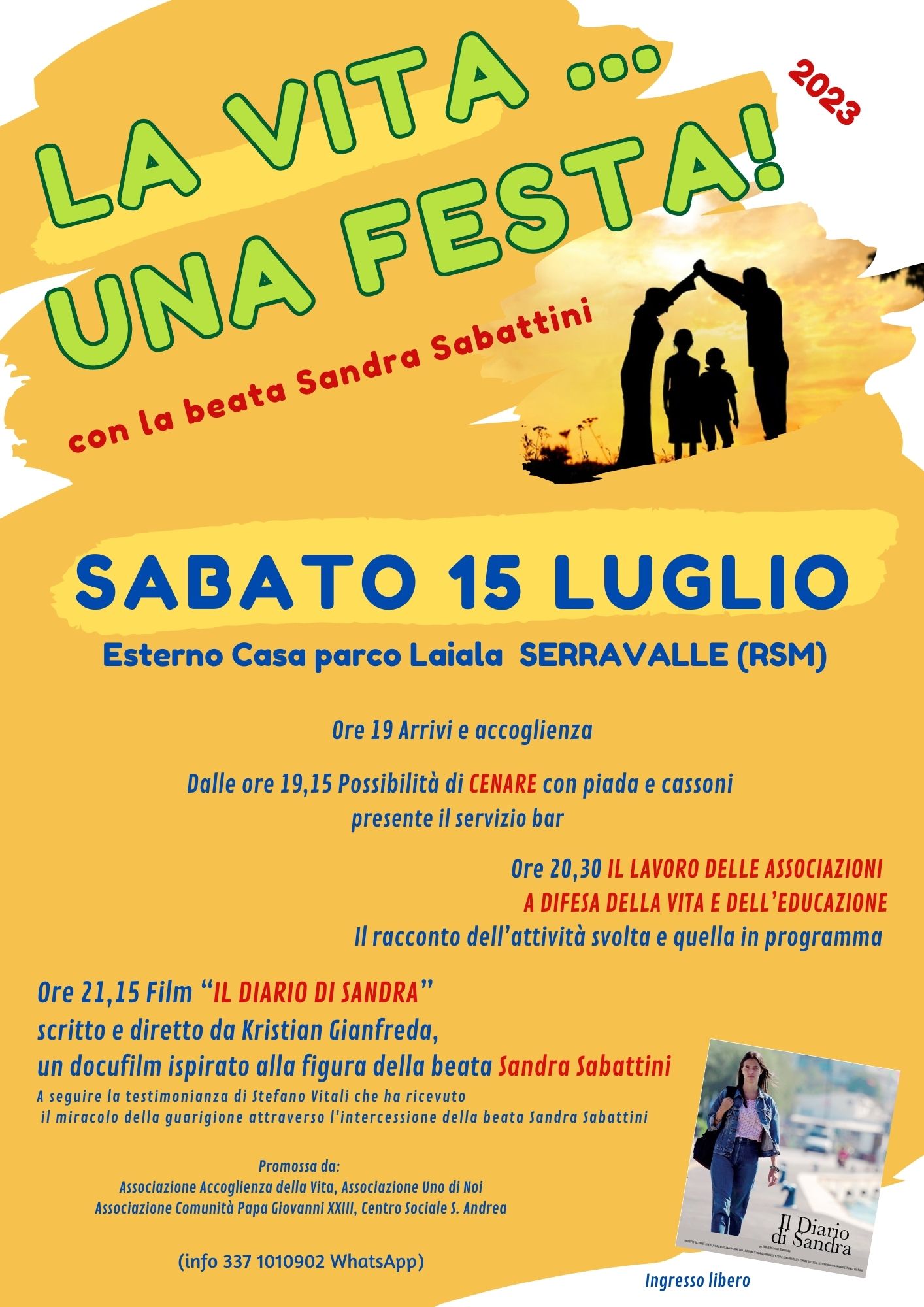 San Marino. Sabato al parco Laiala il docufilm “Il diario di Sandra”