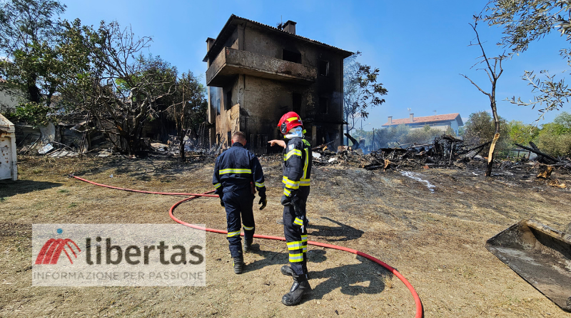 Casa a Domagnano (San Marino) distrutta da un incendio, raccolti 16.959 euro per la famiglia