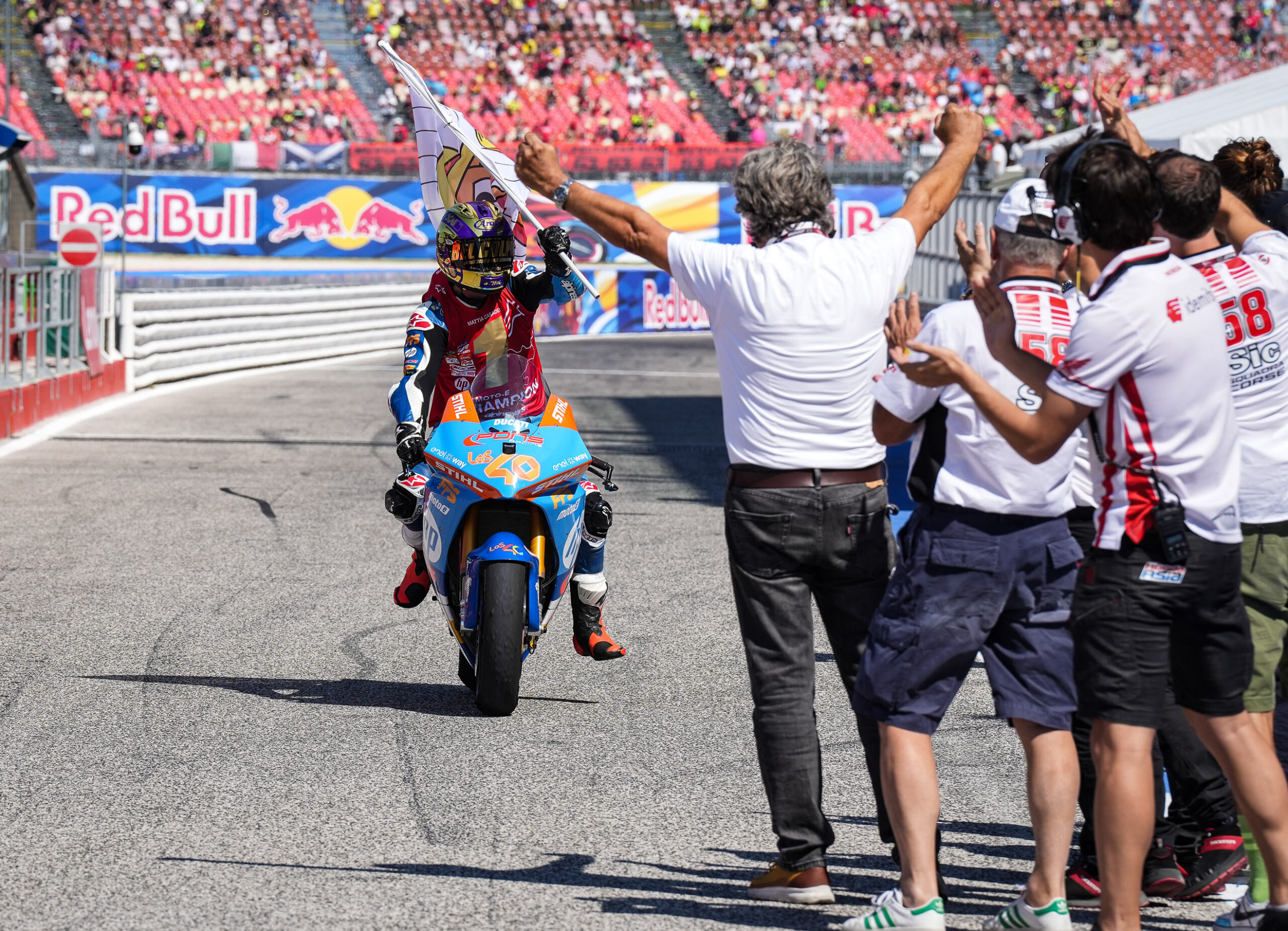 Gran Premio Red Bull di San Marino e della Riviera di Rimini: A Mattia Casadei il titolo mondiale Moto-E, Jorge Martin si aggiudica la Gara Sprint