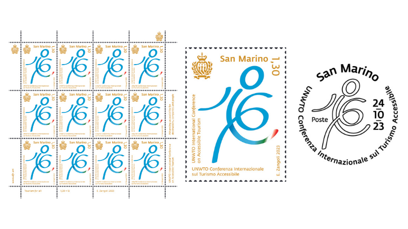 Un francobollo per la Conferenza Internazionale sul Turismo Accessibile UNWTO di San Marino