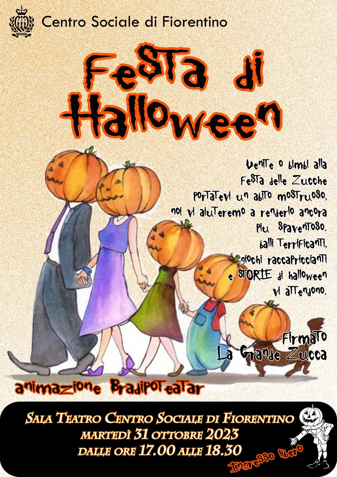 San Marino. Il 31 ottobre appuntamento con la festa di Halloween al centro sociale di Fiorentino