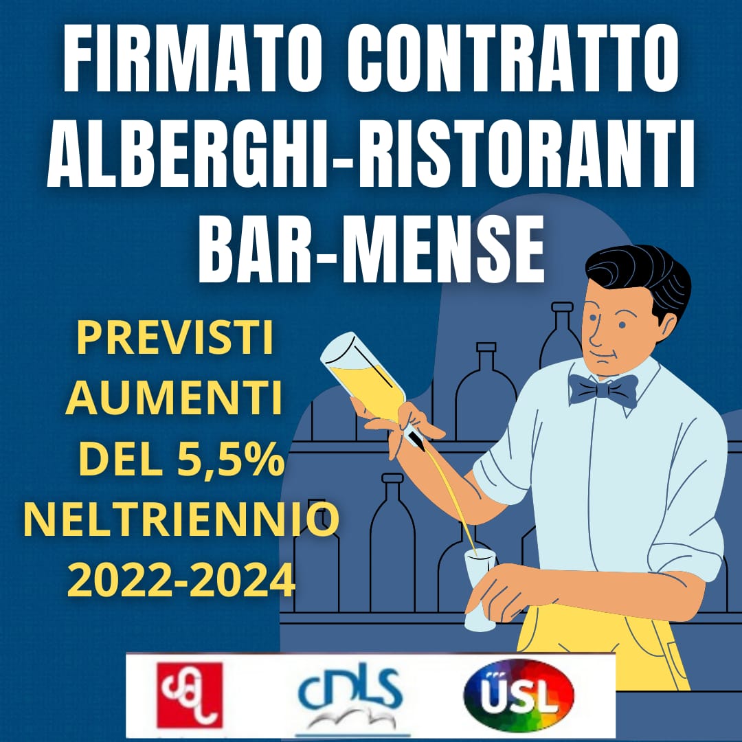 San Marino. Firmato l’accordo per il rinnovo contrattuale  del settore alberghi, ristoranti, bar e mense
