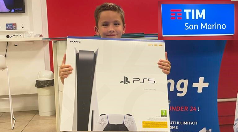 Alberto vince una PlayStation 5 grazie al concorso “Lo sport addosso” di TIM San Marino