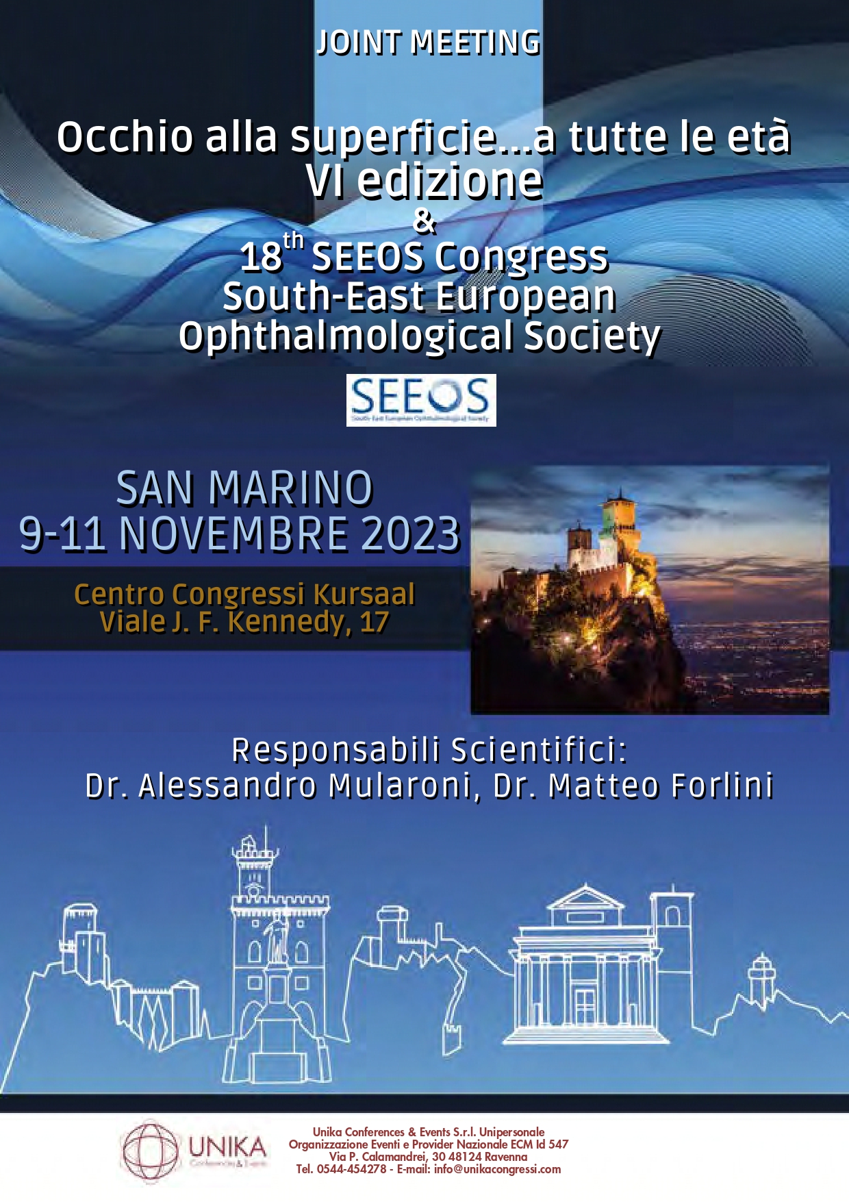 Torna a San Marino il convegno oftalmologico “Occhio alla superficie…”