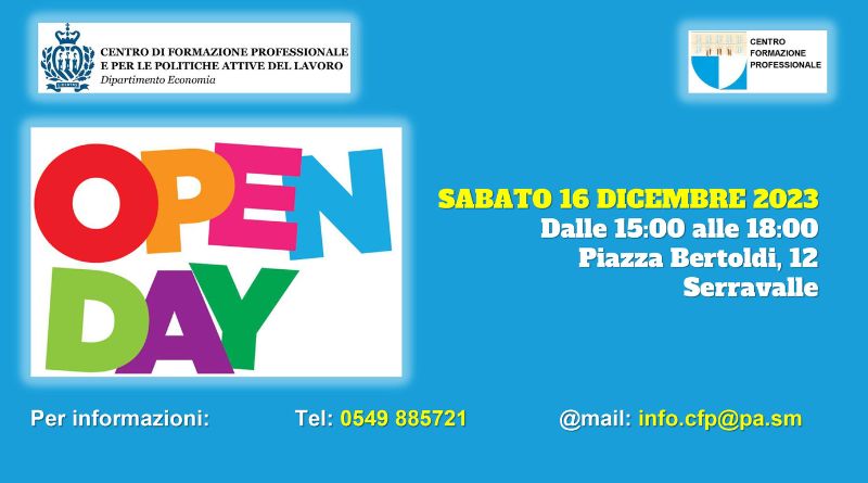 Open day al Centro di Formazione Professionale di San Marino