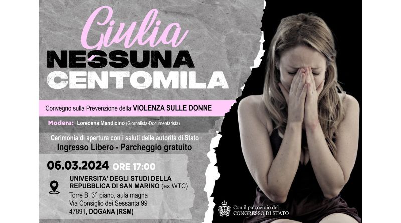 A San Marino un convegno sulla prevenzione della violenza sulle donne