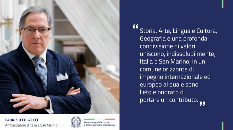 Fabrizio Colaceci è il nuovo Ambasciatore d’Italia a San Marino