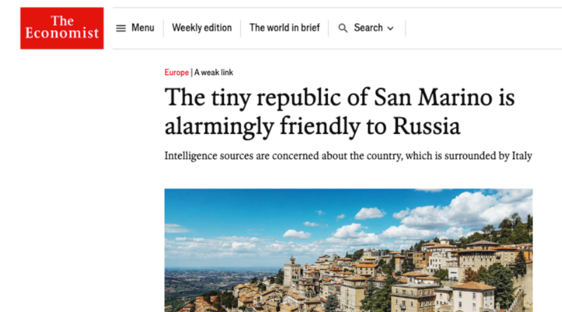 The Economist su San Marino: “È in modo allarmante amico della Russia. Fonti intelligence preoccupate”