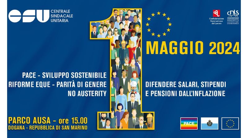 San Marino. Domani al Parco Ausa di Dogana la festa CSU del 1° maggio
