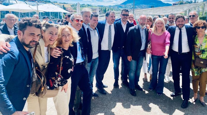 Stefano Bonaccini accolto a San Marino dai candidati e sostenitori del Psd