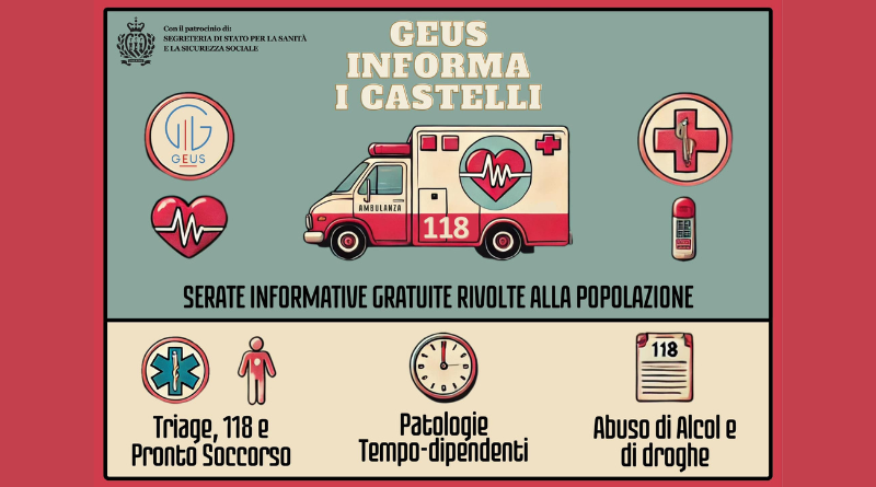 San Marino. Geus informa i Castelli: una serata dedicata alla salute e all’emergenza sanitaria